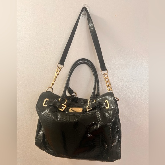 Michael Kors Hamilton EW Large Embossed Satchel - Picture 6 of 15